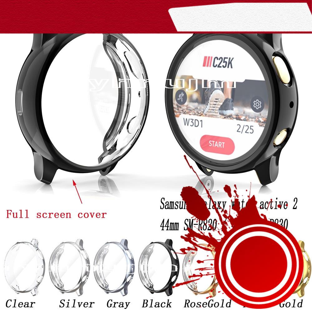 Vỏ bảo vệ mặt đồng hồ Samsung Galaxy Watch Active 2 44mm 40mm SM-R830 R820 R500 bằng silicon HD