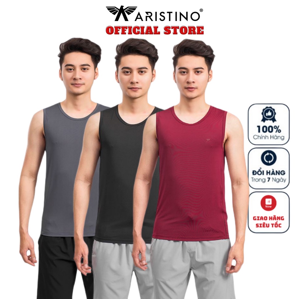Áo thun ba lỗ nam KWIN Tank top KTT002S9 Chất liệu Polyester thể thao mềm mại thấm hút mồ hôi Kiểu dáng Slim fit ôm nhẹ