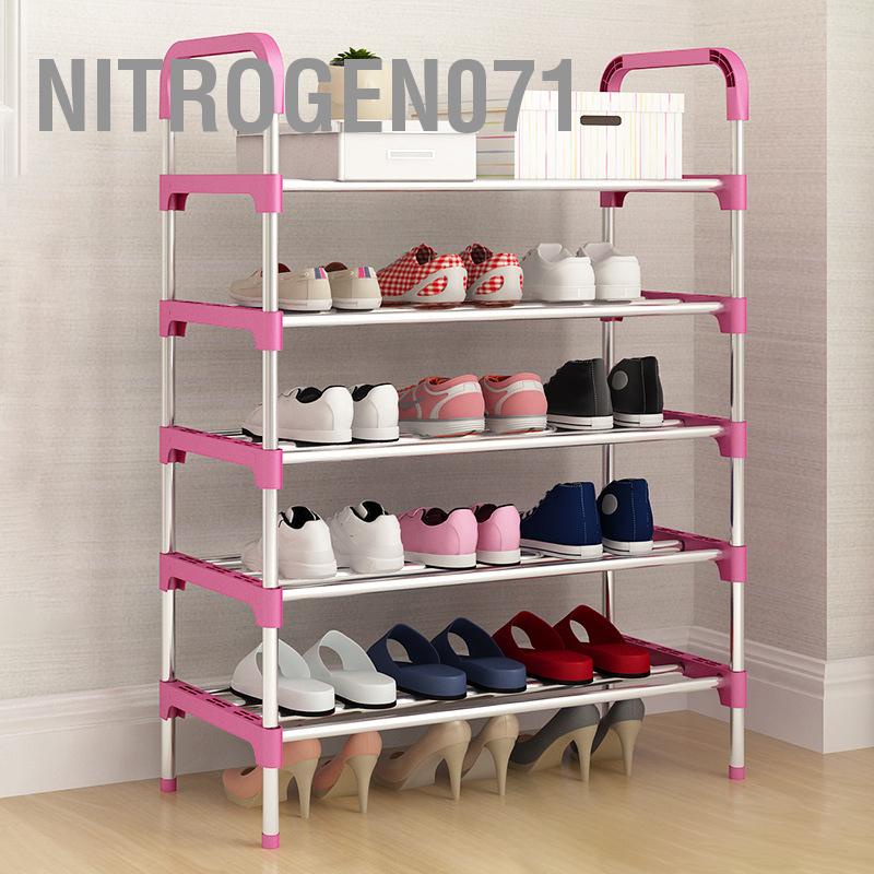 Nitrogen071[LOẠI DÀY] Kệ Để Giày Dép 3-5 Tầng Khung Inox Lắp Ghép - Giá Để Giày, Để Đồ Có Thể Tháo Rời thoáng khí cho ký túc xá sinh viên