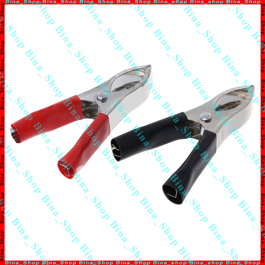 Đầu kẹp cá sấu 70mm, kẹp ắc quy màu đỏ/đen