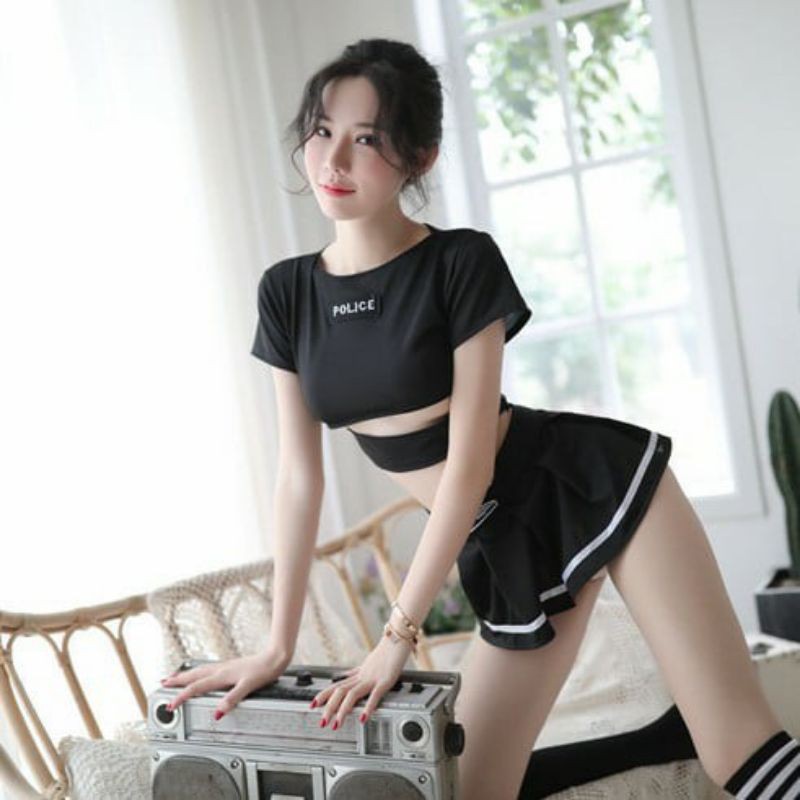 Cosplay cảnh sát sexy - bộ đồ ngủ nữ công an police gợi cảm anime