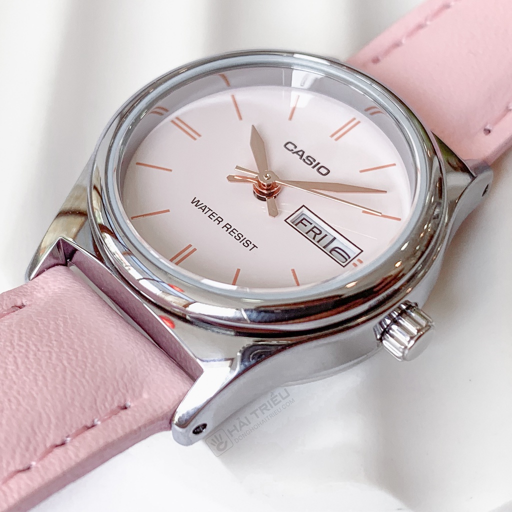 Đồng hồ Casio nữ LTP-V006L-4BUDF dây da chính hãng