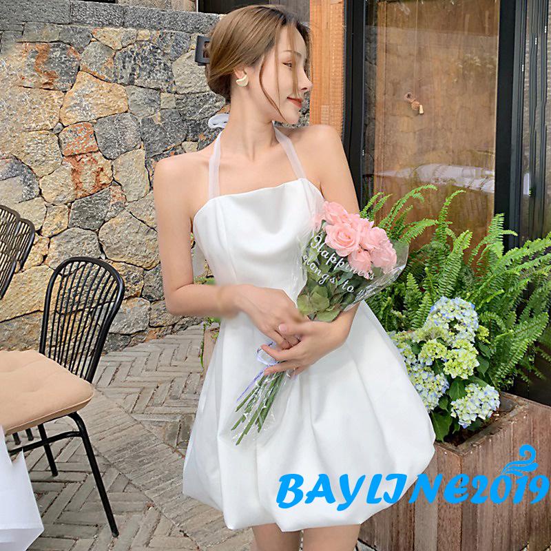 Đầm chữ A không tay hở lưng màu sắc thời trang cho nữ<br />