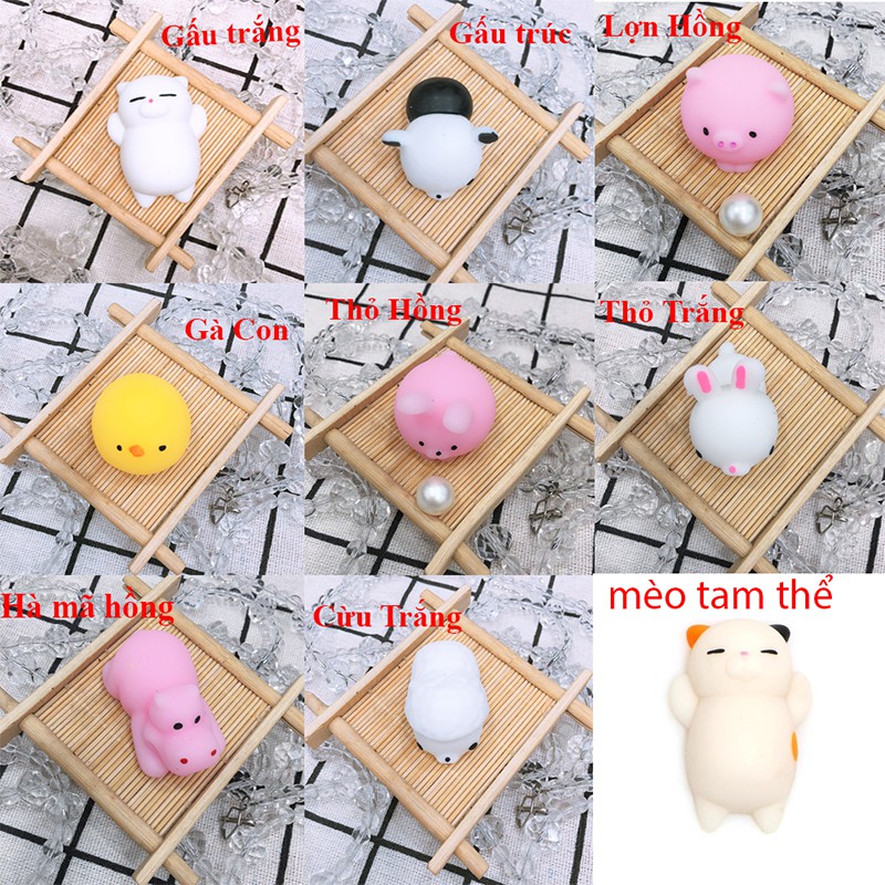 (Mã SQS) Squishy Mochi Dễ Thương , Mềm Bóp Đã -  Đồ Chơi Giải Trí ,giảm stress, cực hót, chơi là thích