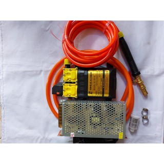 Bộ xịt rửa xe. máy lanh. Bơm Đôi Sinleader kèm Nguồn 12v-10a. 5m dây chịu lực. đầu xịt chỉnh tia. Giá Rẻ