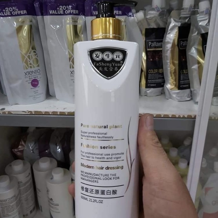 Keratin phục hồi tóc hư nát Fa Sheng Yuan HIỆU ÔNG GIÀ chuyên nghiệp cho salon 600ml