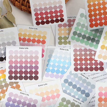 Hộp sticker Hisome Dot Tròn 40 miếng/set