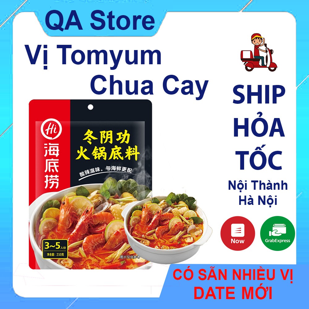 Gia vị lẩu haidilao vị tomyum chua cay - cốt lẩu tứ xuyên có sẵn nhiều vị date mới giao ngay trong 2h