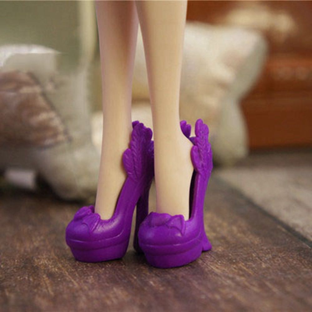 Giày bốt nhựa cổ cao 2.2cm 19 kiểu dáng thời trang cho búp bê