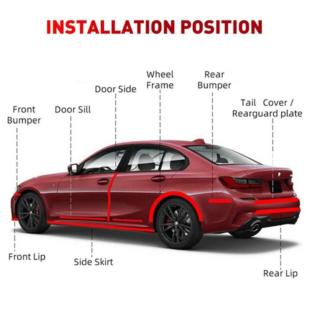 MYRONGVN Miếng Dán Cao Su Mềm Bảo Vệ Cạnh Xe Hơi DIY