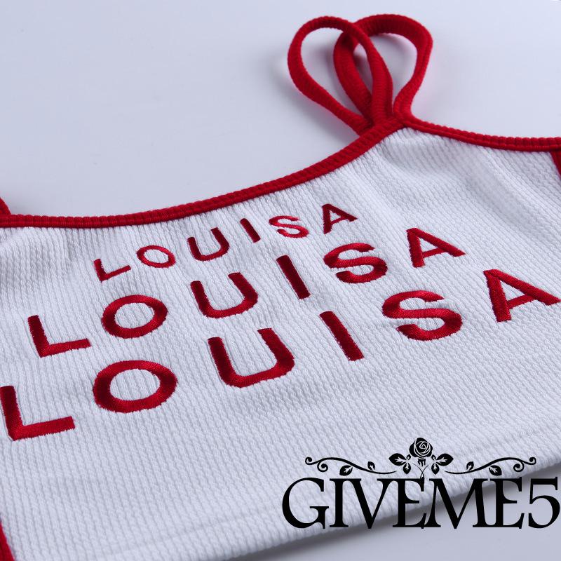 Áo Ba Lỗ Nữ Thêu Chữ Thời Trang