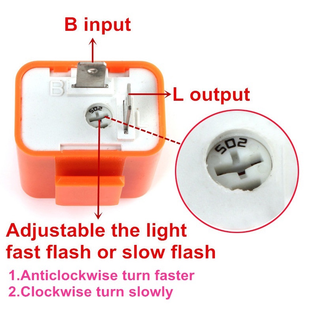 Đèn báo rẽ xi nhan chớp nháy LED chiếu sáng có thể điều chỉnh tần số cho xe máy 12V