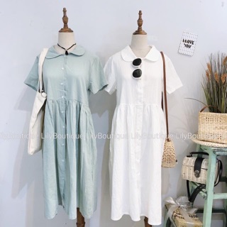 Váy babydoll sẵn màu trắng