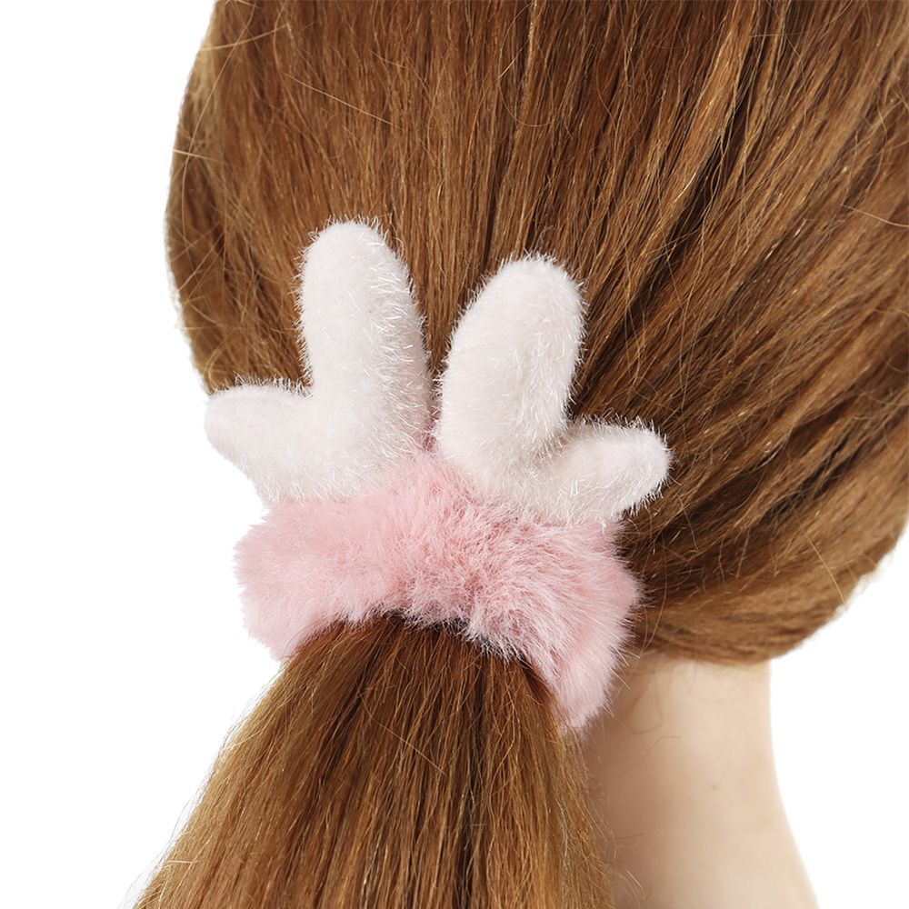 Băng Đô Cài Tóc Hình Tai Mèo Vải Lông Co Giãn Dễ Thương Cho Nữ