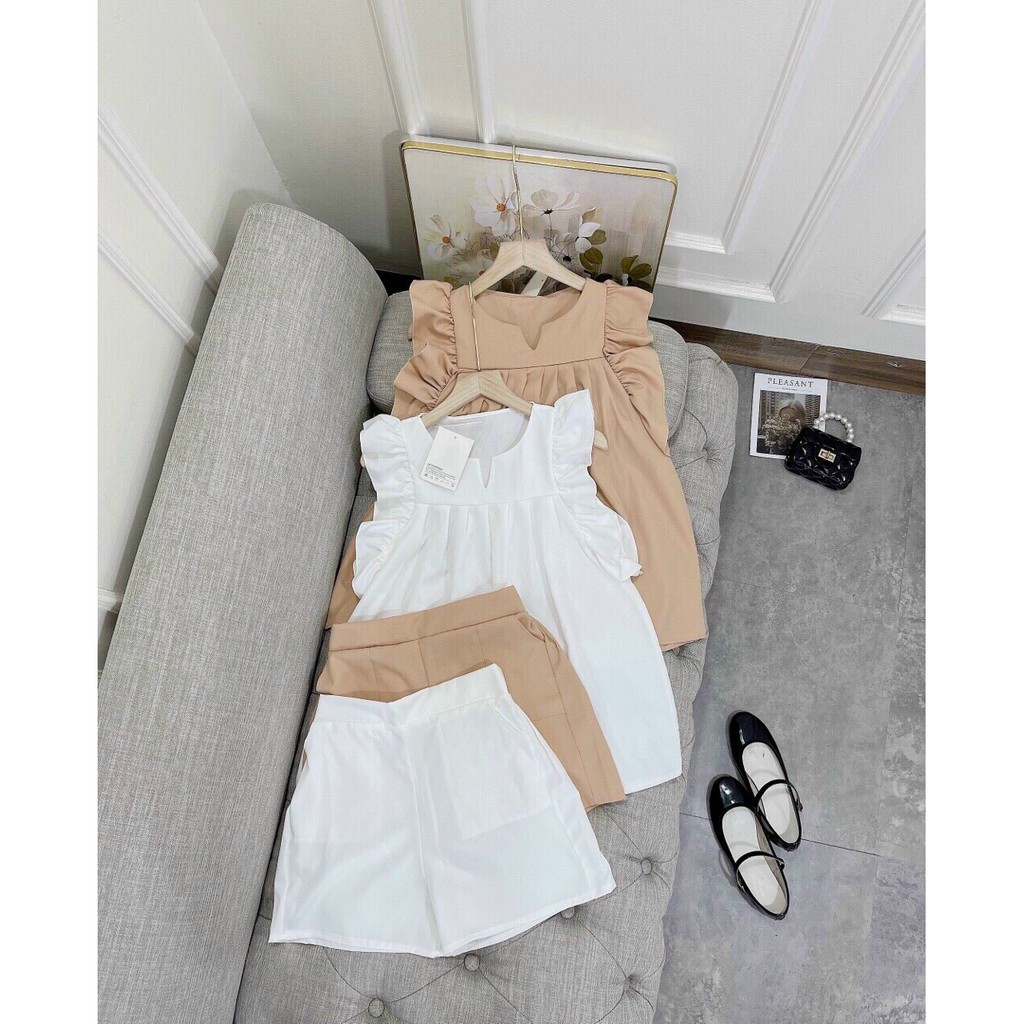 Set bộ áo form xòe và quần ngắn Rose Fashion