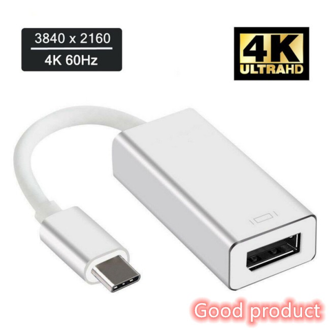 【In stock】 Type C USB 3.1 Adapter Thunderbolt 3 USB-C to DisplayPort Converter 4K@60Hz TYPE-C TO DP USB-C Cables Connectors