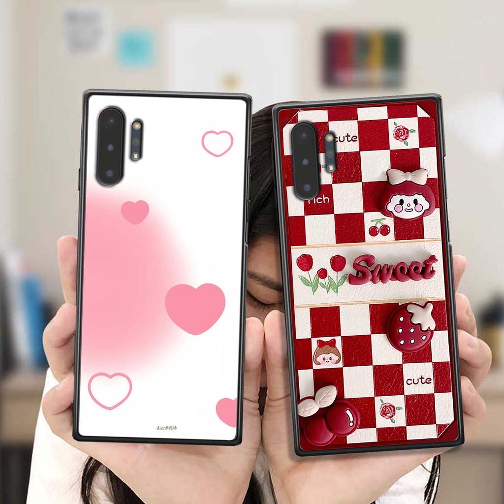 Ốp Samsung Note 10 / Note 10 Plus / Note 10+ in hình trái tim, caro kẹo ngọt đầy cá tính siêu đẹp siêu chất