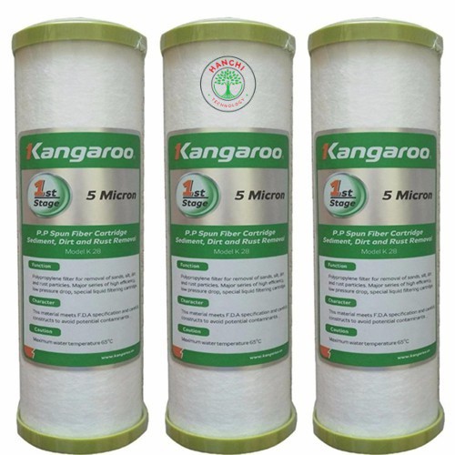 Bộ 3 Lõi Lọc Nước Số 1 Kangaroo Chính Hãng