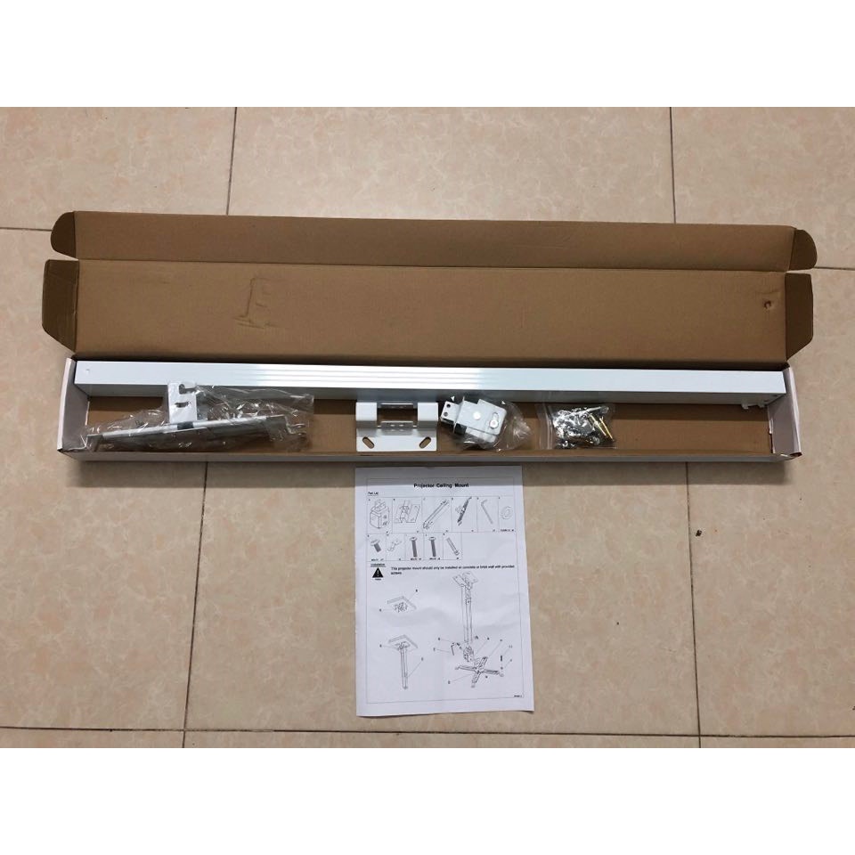 Màn Chiếu Treo Tường 100inch, Vải Màn Đẹp, Chống Mốc, Giá Treo Máy Chiếu 1M2