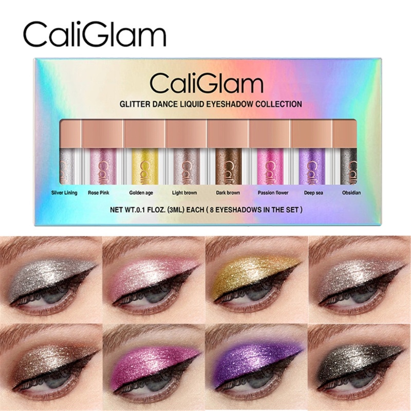 Phấn Mắt Dạng Lỏng 8 Màu Lấp Lánh Tùy Chọn Chống Thấm Nước Nhanh Khô