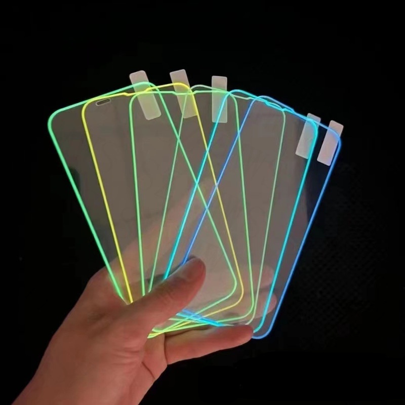 Kính Cường Lực Dạ Quang Bảo Vệ Màn Hình Cho iphone 15 14 13 12 11 pro max xs max x xs