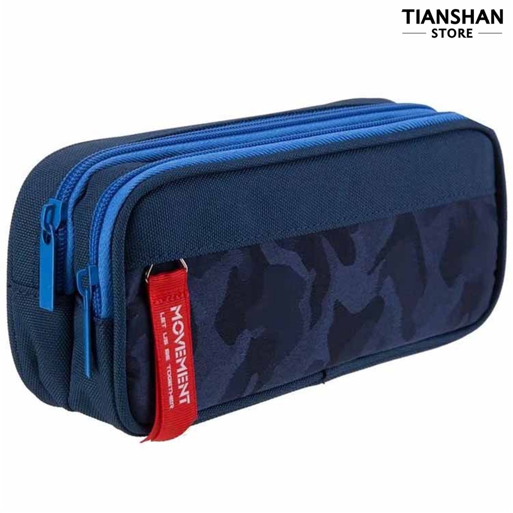Túi đựng bút cỡ lớn nhiều ngăn có khóa kéo thiết kế đơn giản tiện dụng cho học sinh