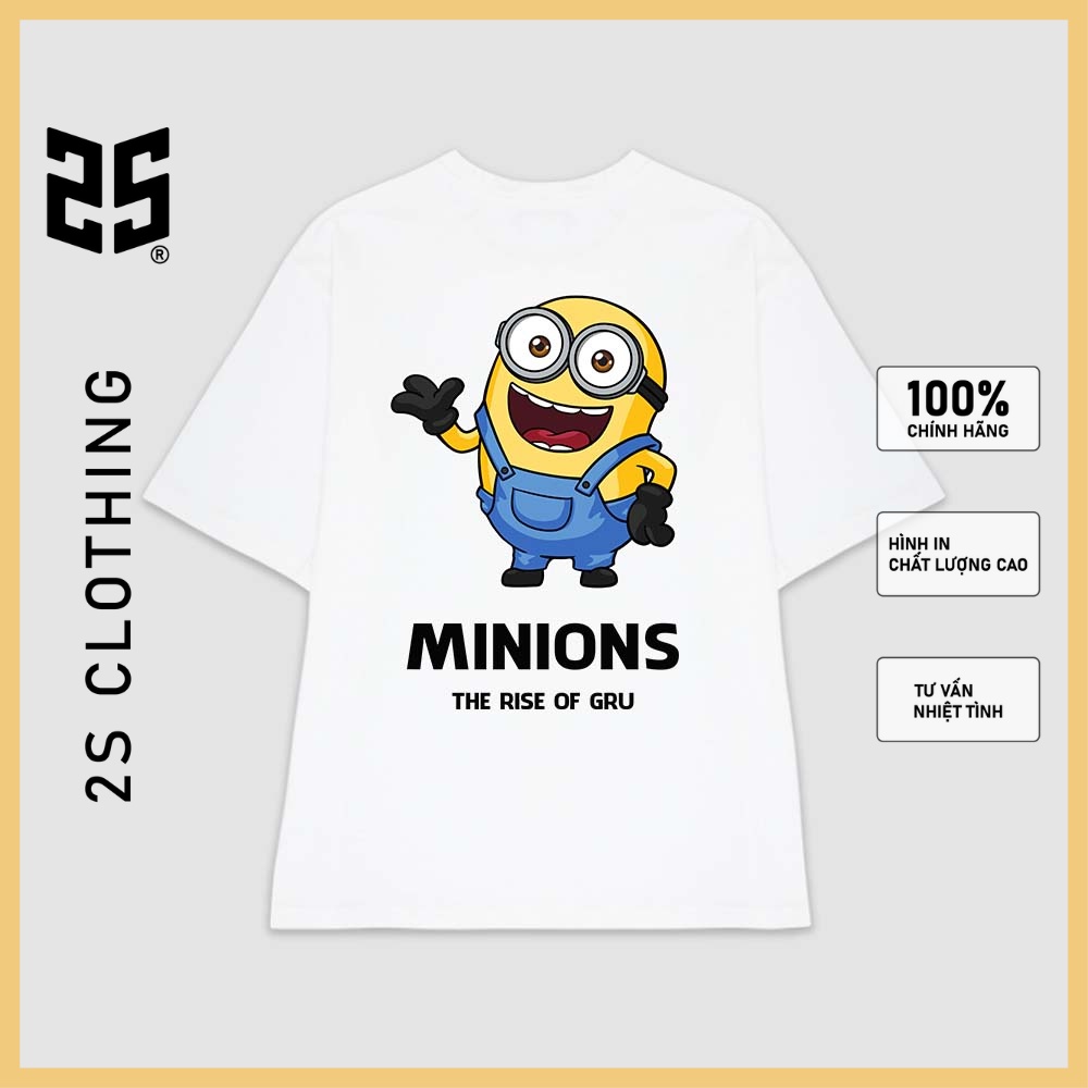 Áo Thun Nam Unisex Tay Lỡ Form Rộng In Hình Minion 2S Official, Áo Phông Oversize Local Brand Giá Rẻ SG42