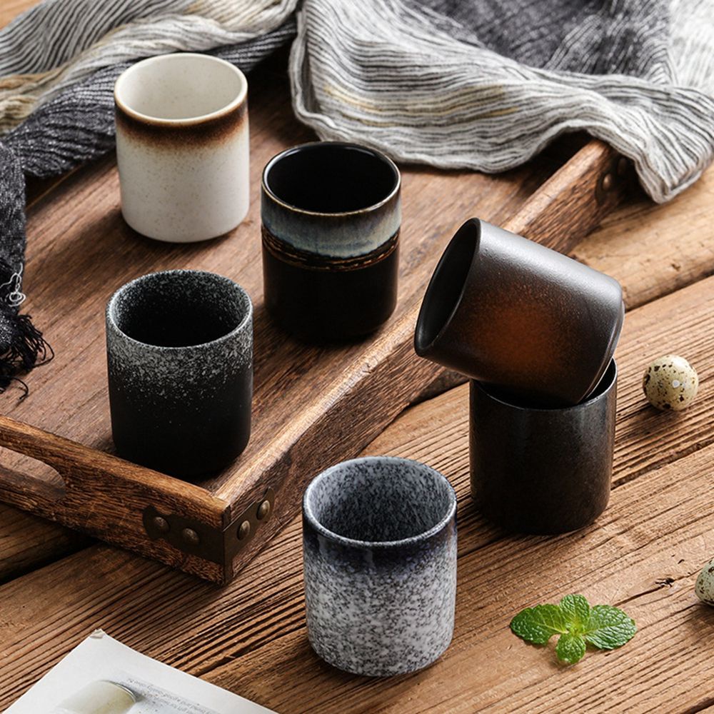 Cốc uống trà bằng gốm sứ vẽ tay phong cách Nhật Bản chất lượng