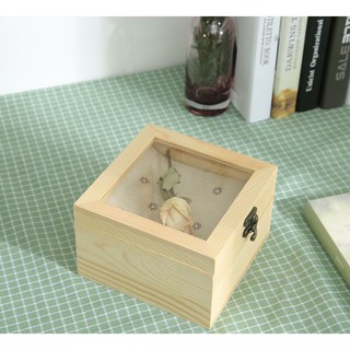 Hộp gỗ thông sấy Hộp đựng quà 15x15x10cm ,đựng hoa khô, hộp trồng cây, đèn lightbox, đèn giấy, hộp vẽ resin