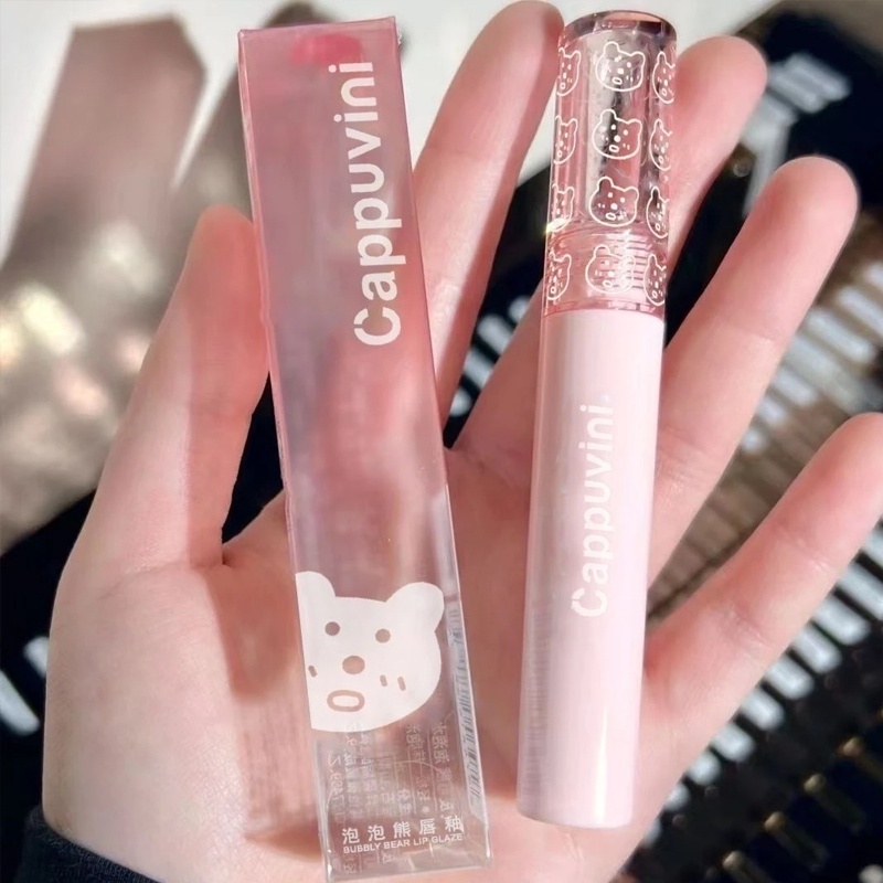 Son Bóng Trong Suốt Thiết Kế Vỏ Hình Ly Trà Băng Độc Đáo