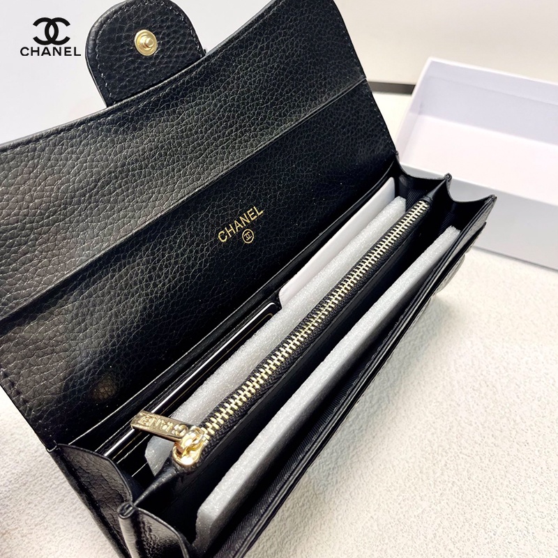 ENM2 Black Grain Quilted Leather Women's Fashion Style Two-fold Wallet2022