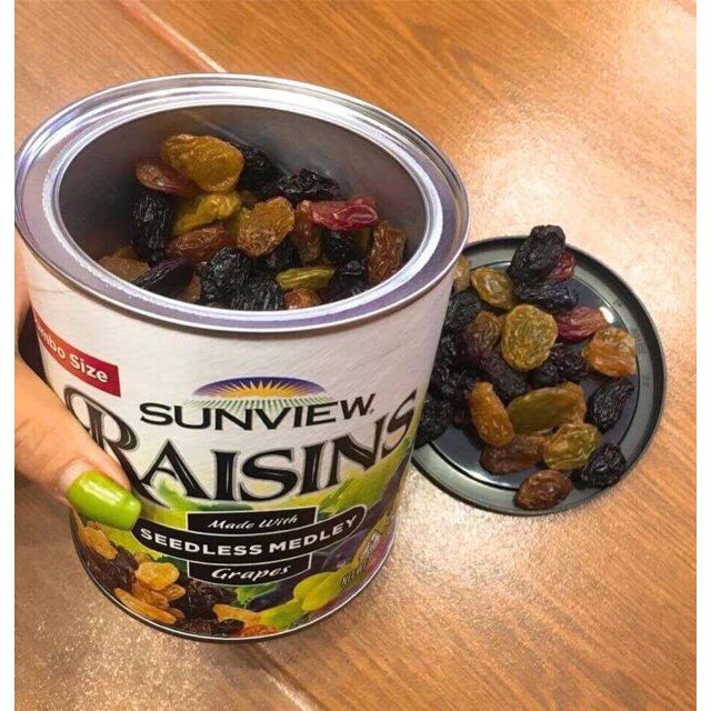 Nho Khô Mỹ Không Hạt Sunview Raisins Seedless Medley 425g (Nho Thập Cẩm ) NCFOOD