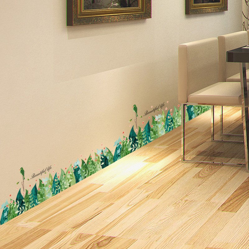 Decal dán tường - Giấy dán tường - Hàng rào cây - decal chân tường - XH7221 | BigBuy360 - bigbuy360.vn