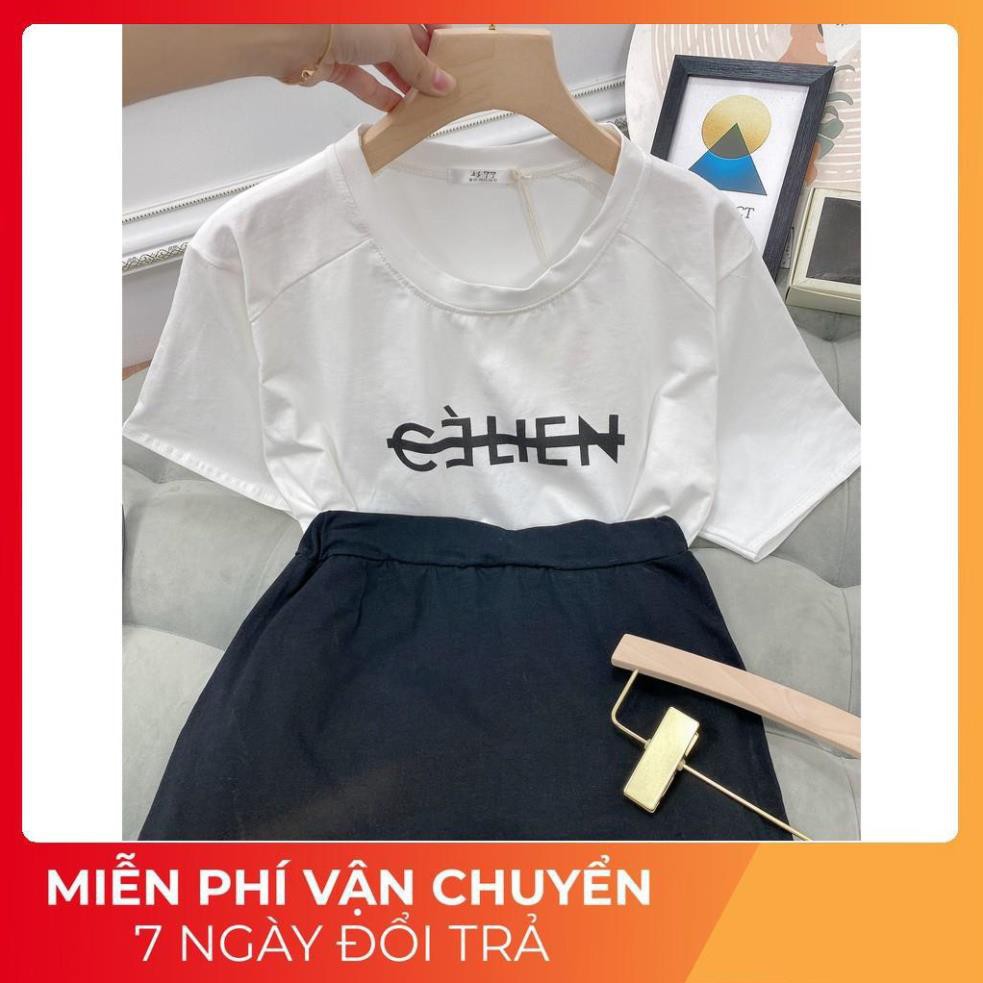 [ 𝐅𝐑𝐄𝐄 𝐒𝐇𝐈𝐏 ] Set Thêu Chữ Mix Chân Váy Bút Chì