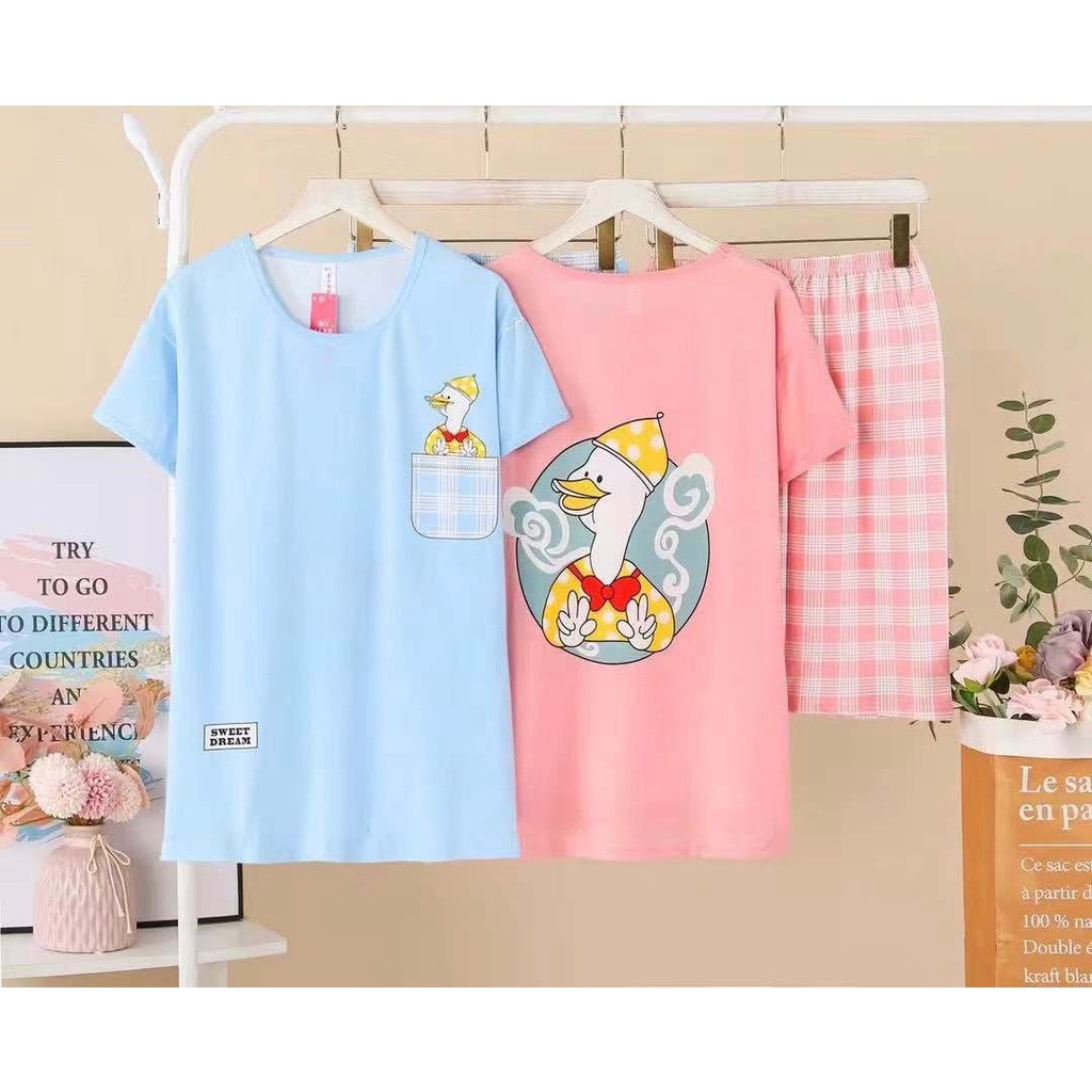 Đồ ngủ bộ mặc nhà hàng đẹp. Chất thun Cotton mềm mát. Đồ bộ Alibama LD79