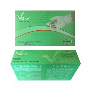 Găng tay cao su y tế vglove không bột