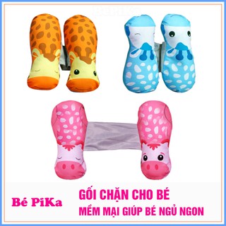 Gối Chặn Bông Kèm Vỏ Đỗ Ngăn Bé Chống Lật Giúp Bé Ngủ Ngon