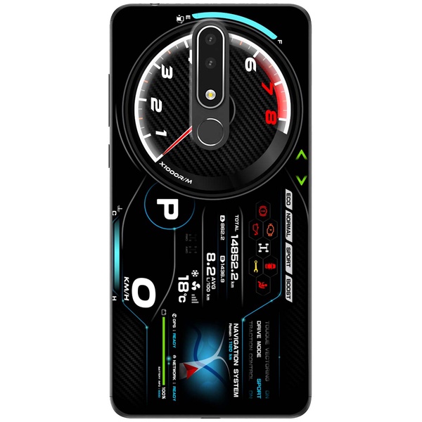 Ốp lưng dành cho Nokia 3.1 Plus, Nokia 5, 5.1 Plus, Nokia 6, 6.1 Plus, 6.1, 7 Plus, 7.2, 8.1 mẫu Đồng hồ tốc độ