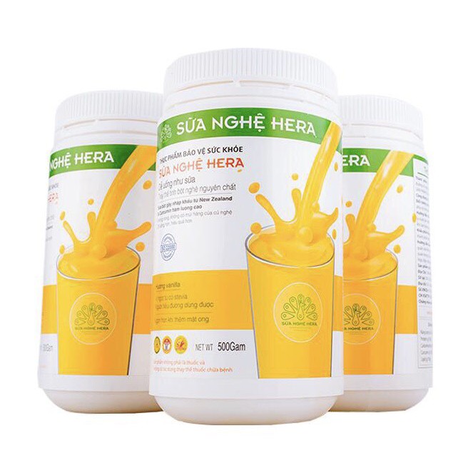 Sữa Nghệ Hera 500gr [Chính hãng] - Sữa nghệ Hera thơm ngon TỐT CHO NGƯỜI ĐAU DẠ DÀY, PHỤ NỮ SAU SINH, LỢI SỮA, Freeship