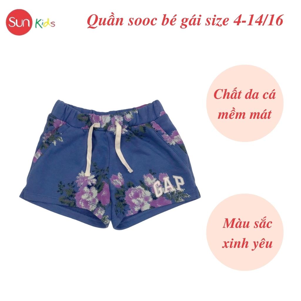 Quần short bé gái SUNKIDS1, quần sooc bé gái chất ren và cotton , size 4-14/16 tuổi