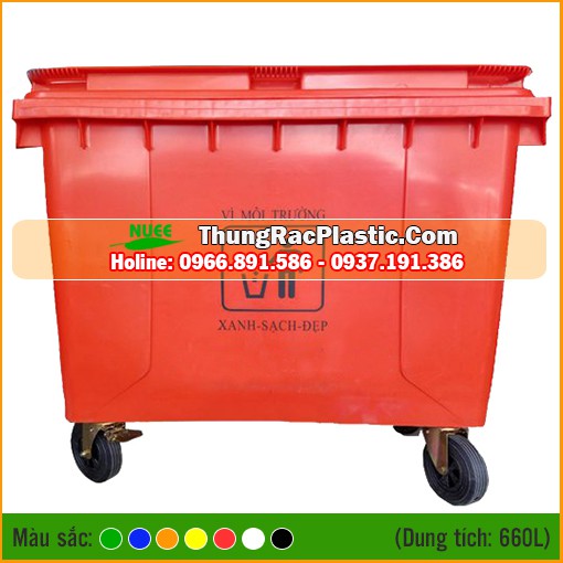 Thùng rác nhựa HDPE 660 Lít - Loại 1