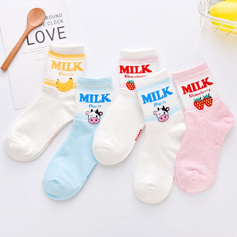 Vớ cổ trung milk trái cây