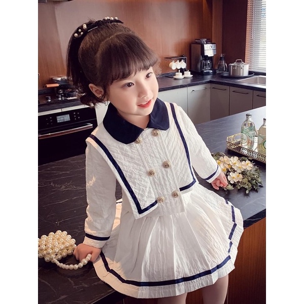 Set Áo Kèm Chân Váy Chất Đũi Xốp Bé Gái