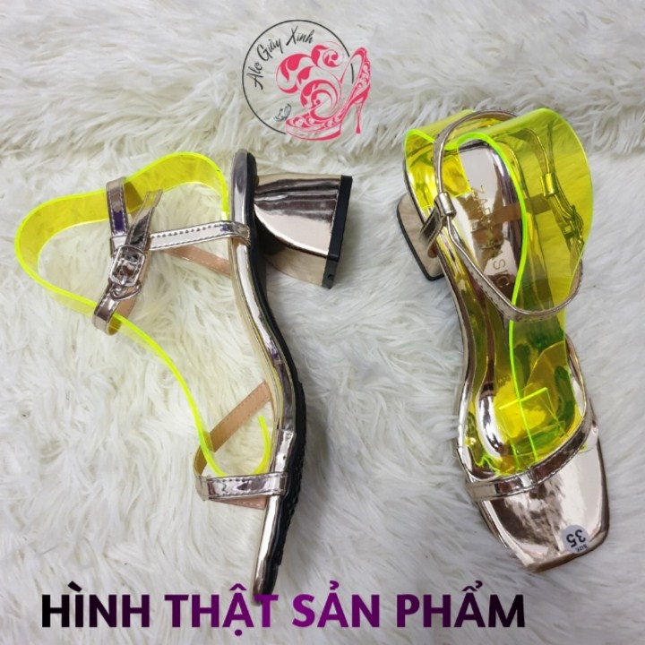 GIÀY SANDAL QUAI MẢNH XỎ NGÓN GÓT VUÔNG