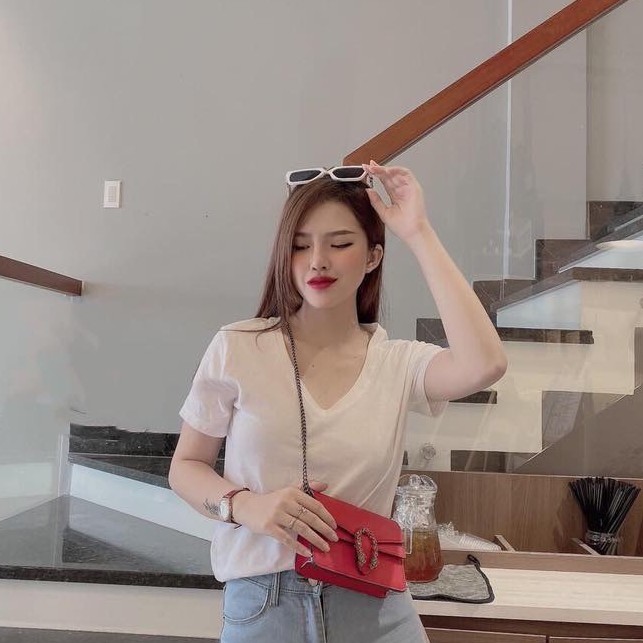 Áo phông nữ đẹp ❤FREESHIP❤ Giảm 5k khi nhập [ao phong] Áo thun nữ  G.AP cổ tim tay ngắn siêu đẹp hàng Việt Nam