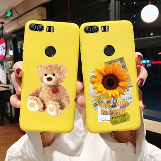 Ốp lưng silicone TPU họa tiết hoa cúc màu xỉn cho Huawei Honor 8 Honor8