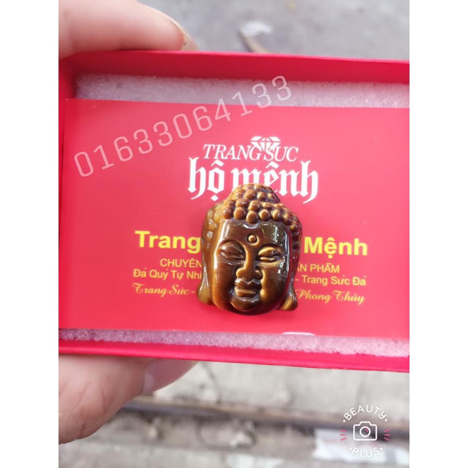 Mặt Phật Thích Ca Đá Thạch Anh Mắt Hổ tự nhiên