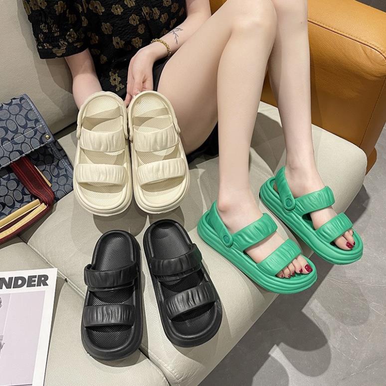 Sandal Eva Quai Hậu Nhún Siêu Nhẹ Siêu Bền Đế 4p, Chất Liệu Nhựa Dẻo Thoáng Khí Chống Trơn Trượt Mẫu Hot Hàng L1 }