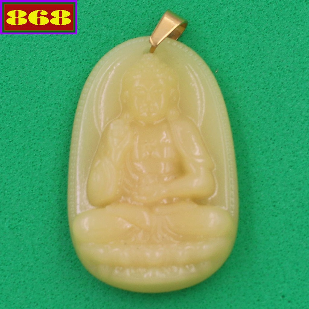 Mặt dây chuyền Phật A Di Đà vàng 4.3cm - Hộ mệnh tuổi Tuất, Hợi