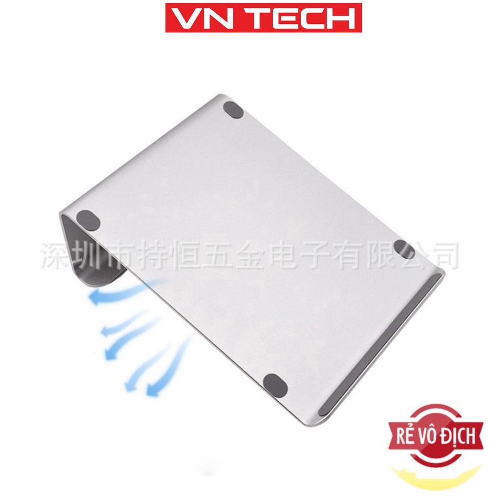 Đế tản nhiệt nguyên miếng hợp kim nhôm cho laptop, macbook chắc chắn, kê cao máy.